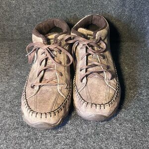 Skechers Relaxed Fit Totem Pole Boots Womens 9 M Biker Leather SN49013 Brown